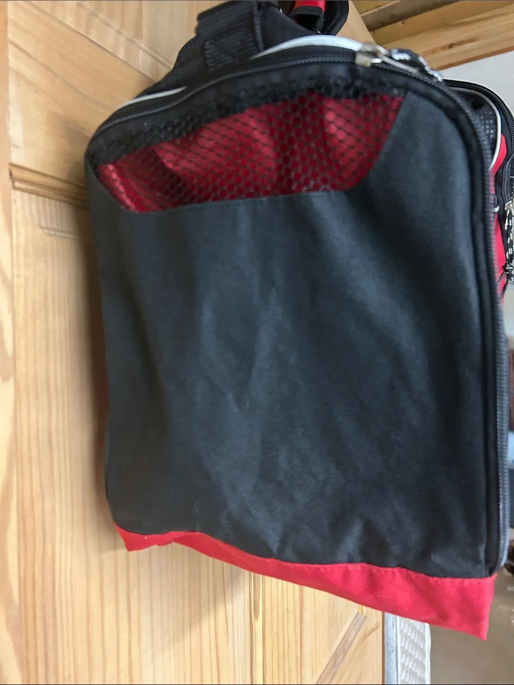 Snap-on Tools Red and Black Men's Duffel Bag with Multiple Compartments